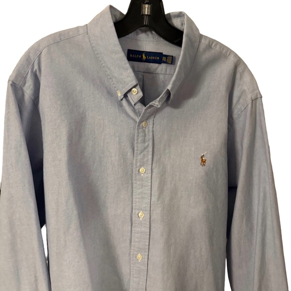 Ralph Lauren Men's Iconic Oxford Button Down Shirt Long Sleeves Blue Sz XXL NWT - Picture 2 of 14